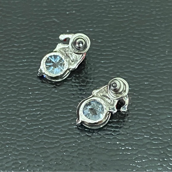 Adorable Enamel Santa Claus Hat Clear CZ Rhinestones Stud Earrings - Picture 10 of 11